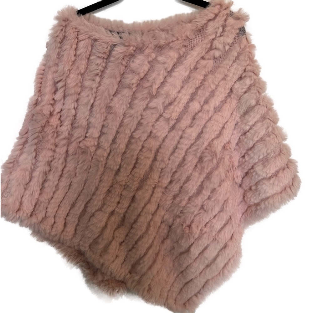 PINK FUZZY PONCH- one size fits all